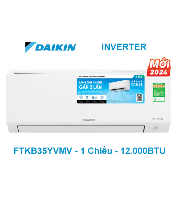 Điều hoà Daikin FTKB35YVMV – 1.5HP – Inverter Model 2024 - 12000BTU
